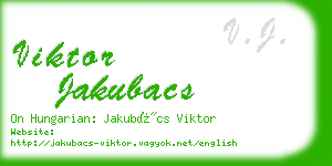 viktor jakubacs business card